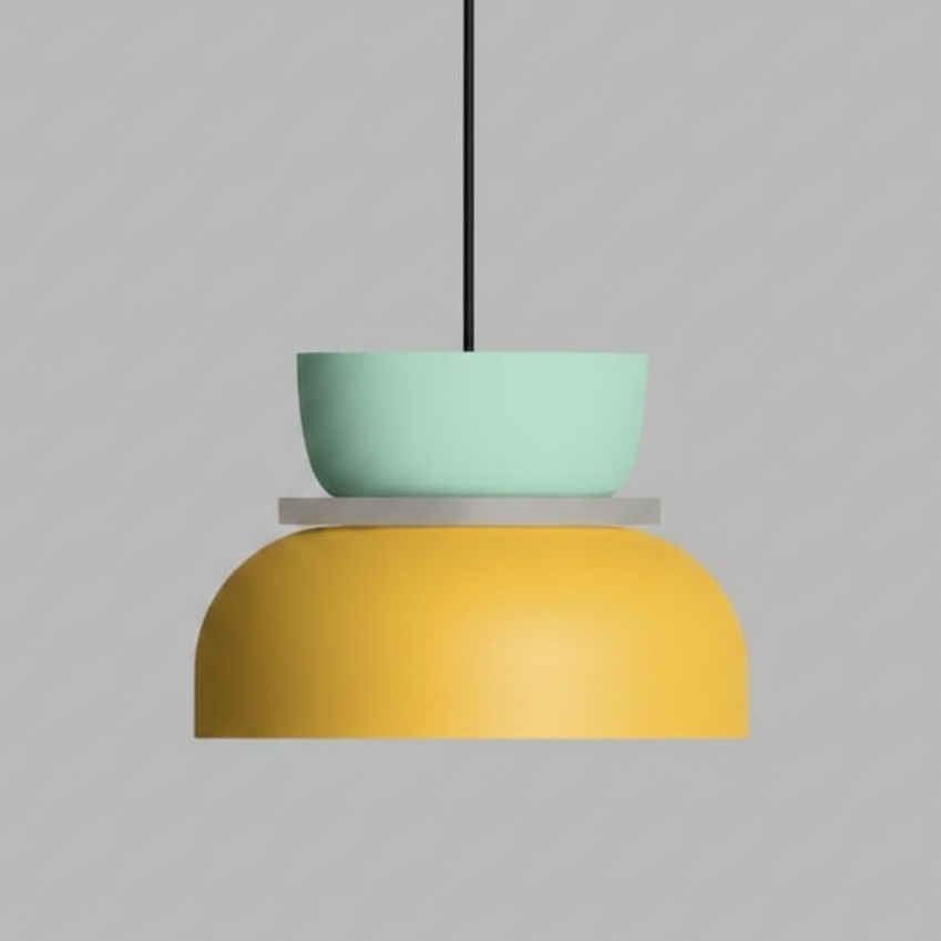 LuxRoyale Opal Rainbow Art Deco Pendant Light, Contemporary Fixture for Dining Rooms and Living Spaces