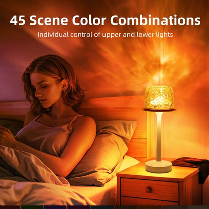 RoyaleGlow Ocean Wave Cordless Projector Light 2 in 1 Lamp and Projection RGB
