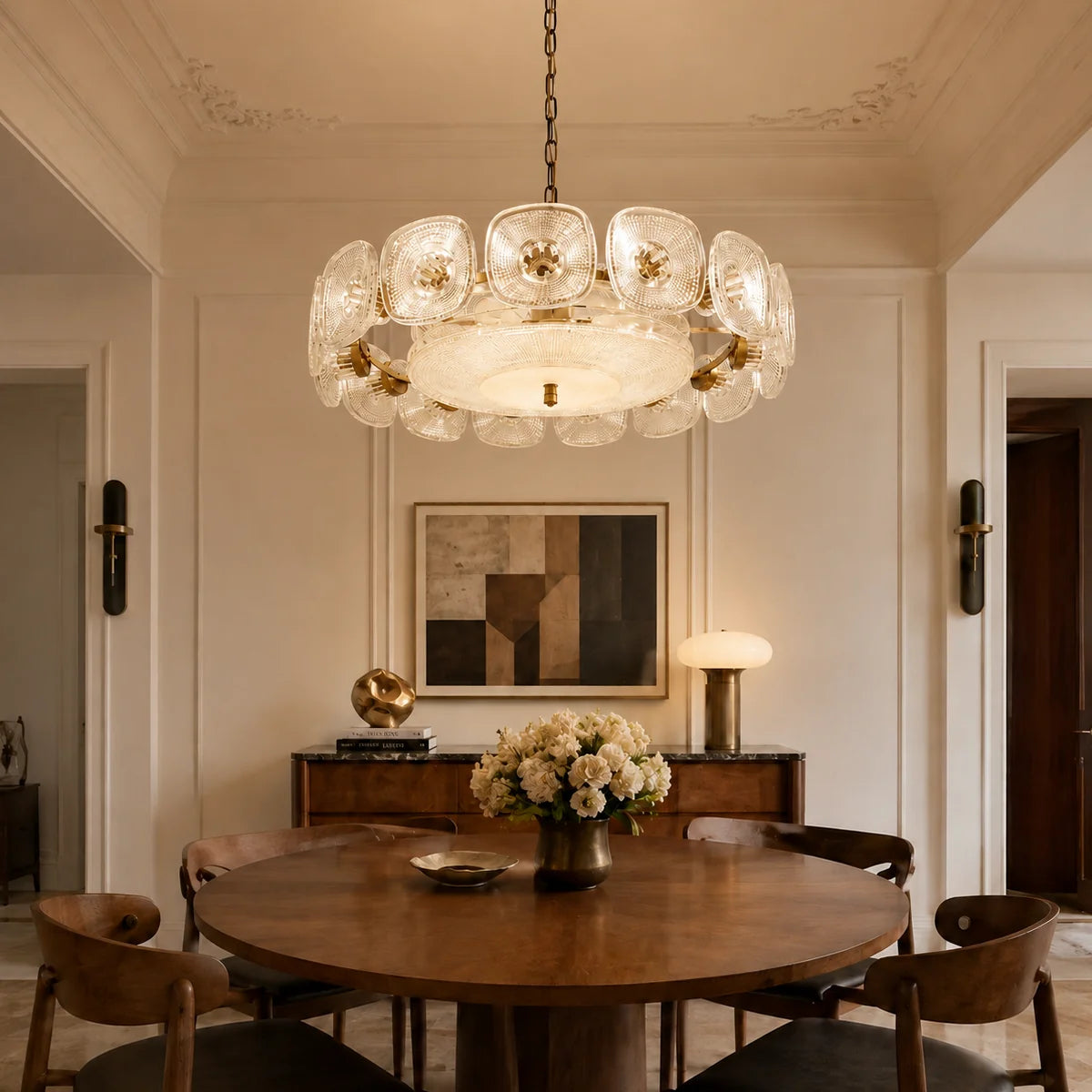 Olivra Murano Glass Chandelier 6