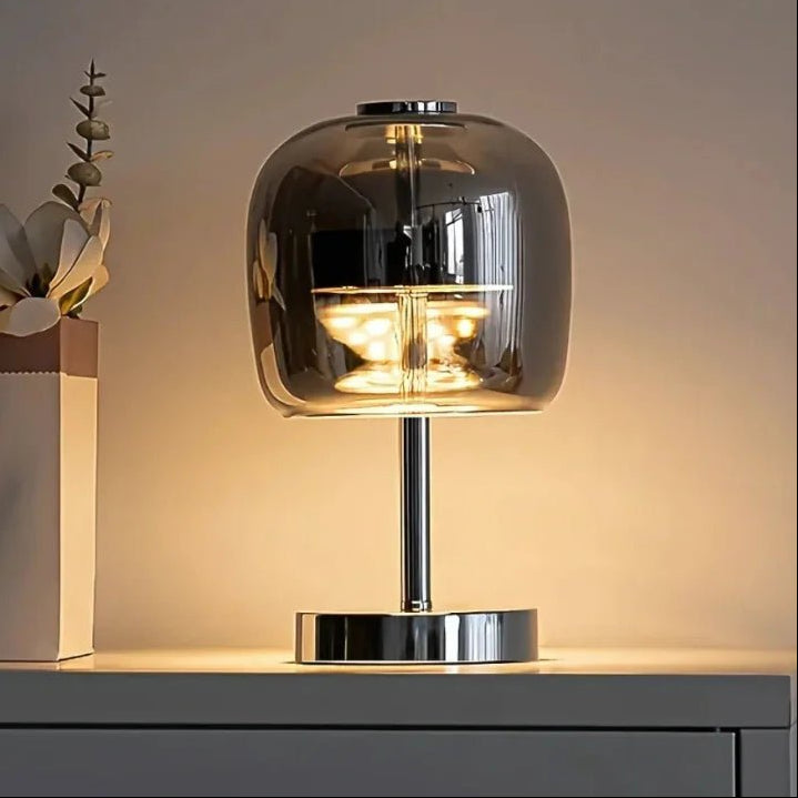 LuxRoyale Table Lamp Iron And Frosted Glass Spherical Modern Ambient Lighting