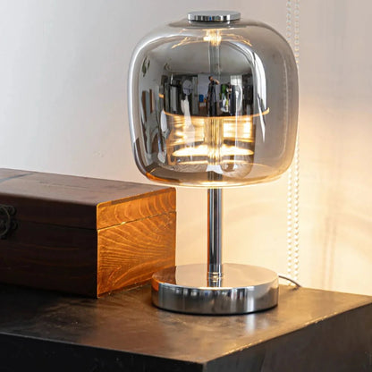 LuxRoyale Table Lamp Iron And Frosted Glass Spherical Modern Ambient Lighting