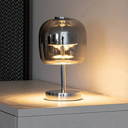 LuxRoyale Table Lamp Iron And Frosted Glass Spherical Modern Ambient Lighting