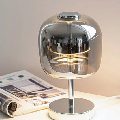 LuxRoyale Table Lamp Iron And Frosted Glass Spherical Modern Ambient Lighting