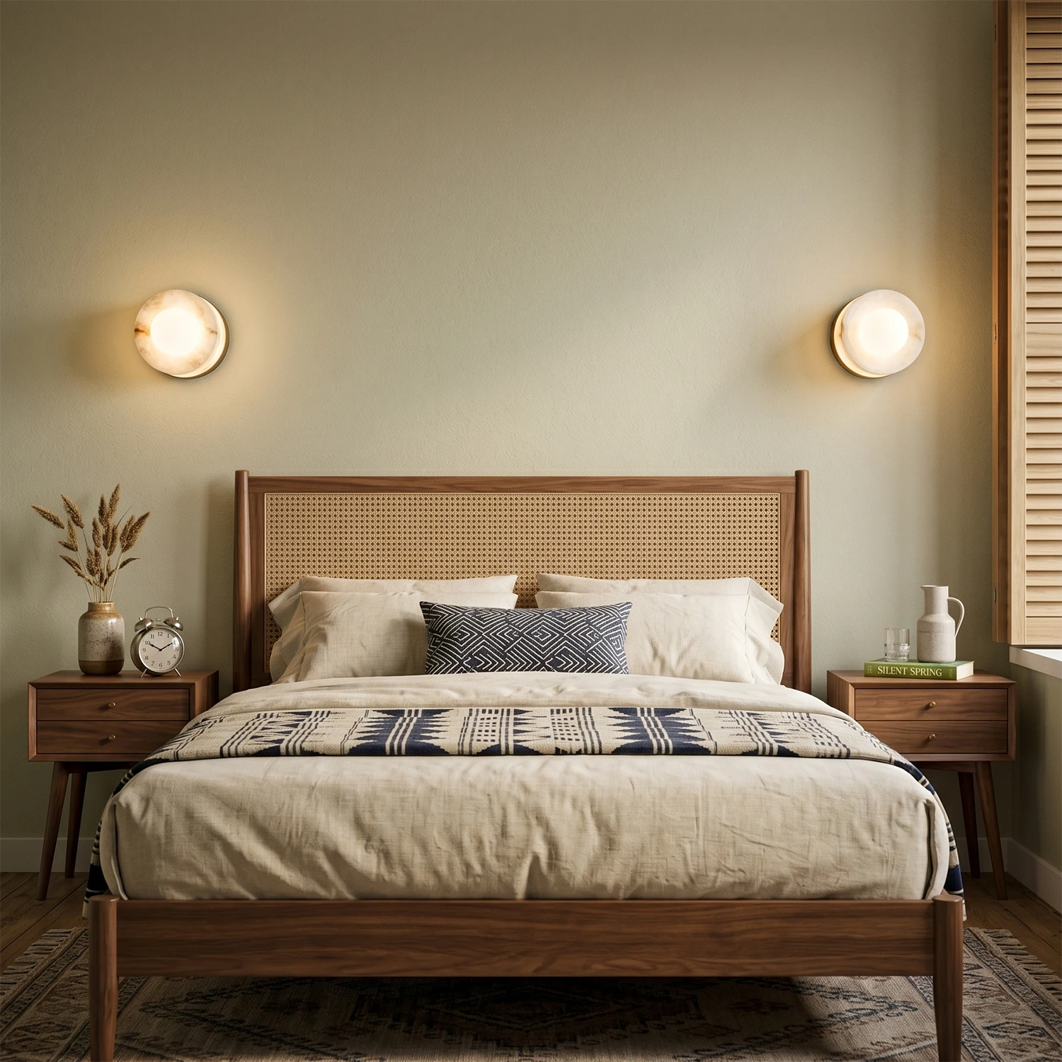 Orb Vessel Alabaster & Brass Wall Lamp 6