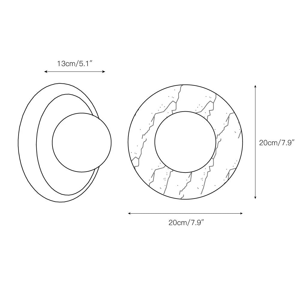 Lumora Jade Wall Sconce with Milky White Backplate and Glass Globe, Modern Luxury Lighting