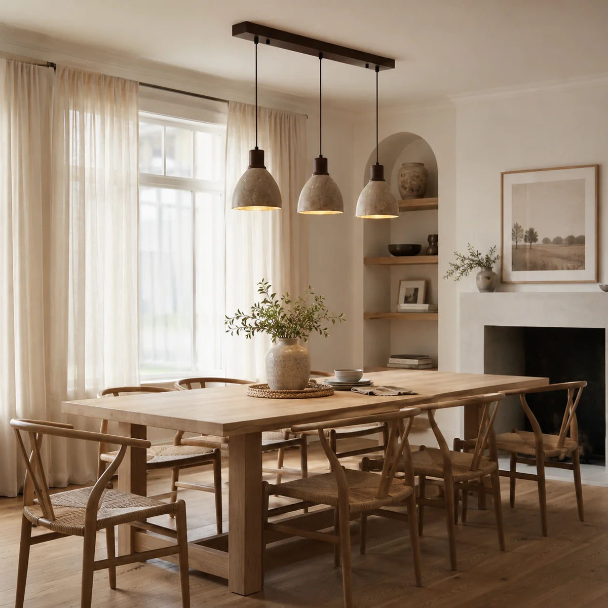 Orliven Three Headed Long Chandeliers 3