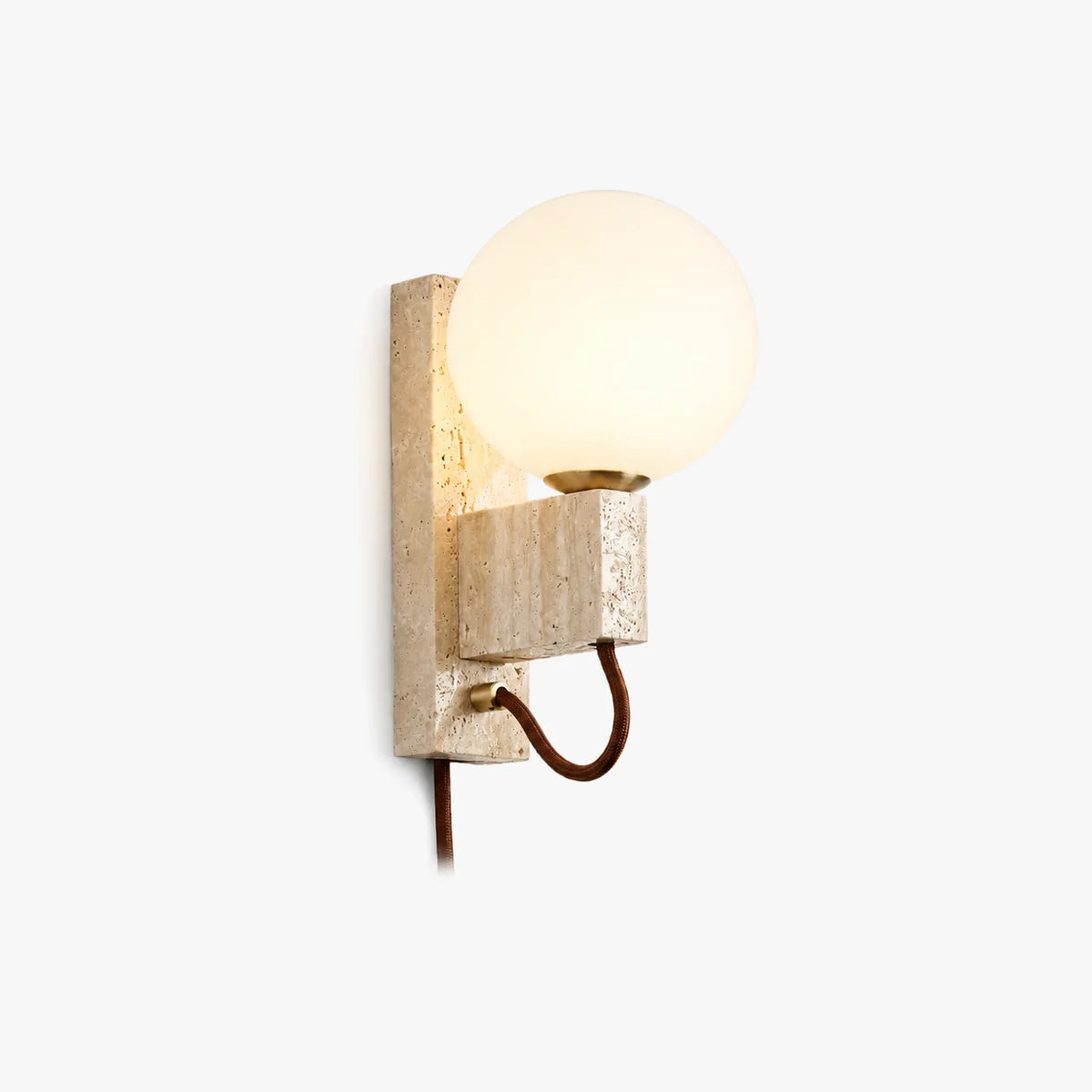 Orvelune Travertine Plug-in Wall Lamp 0