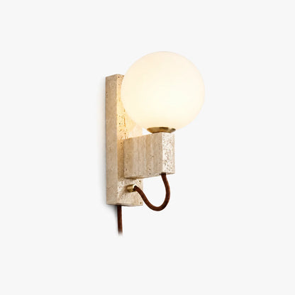 Orvelune Travertine Plug-in Wall Lamp 0