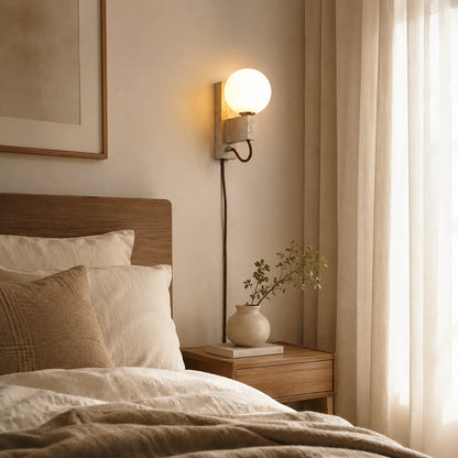 Orvelune Travertine Plug-in Wall Lamp 1