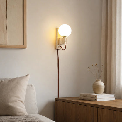 Orvelune Travertine Plug-in Wall Lamp 3