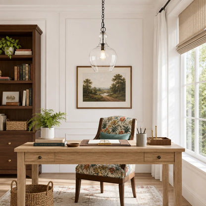 Orvyn Industrial Clear Glass Pendant Light 4
