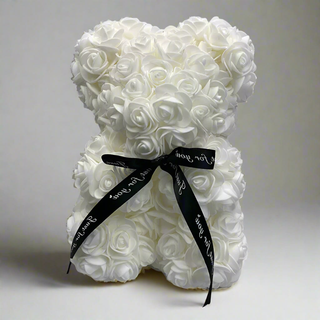 RoyaleGlow Roses Teddy Bear - Colorful Plush Gift 25cm