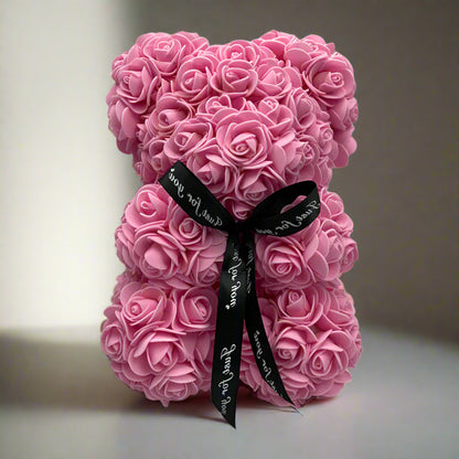 RoyaleGlow Roses Teddy Bear - Colorful Plush Gift 25cm