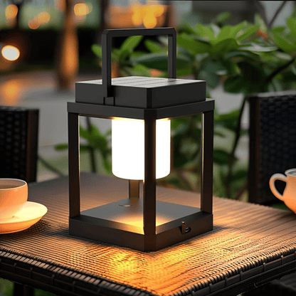 LuxRoyale Outdoor Solar Lantern IP44 Waterproof with Adjustable Brightness