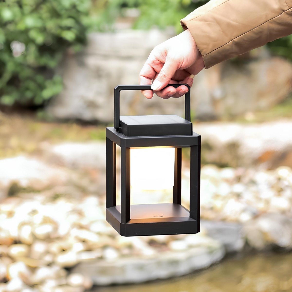LuxRoyale Outdoor Solar Lantern IP44 Waterproof with Adjustable Brightness