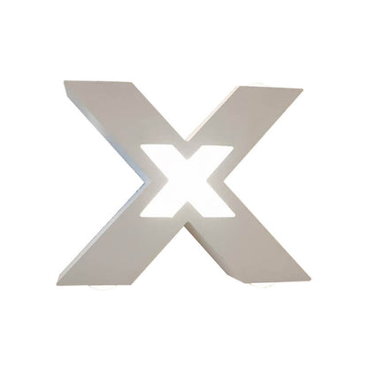 Outdoor Wall Light X Shape LED Aluminum Glass IP65 Warm White