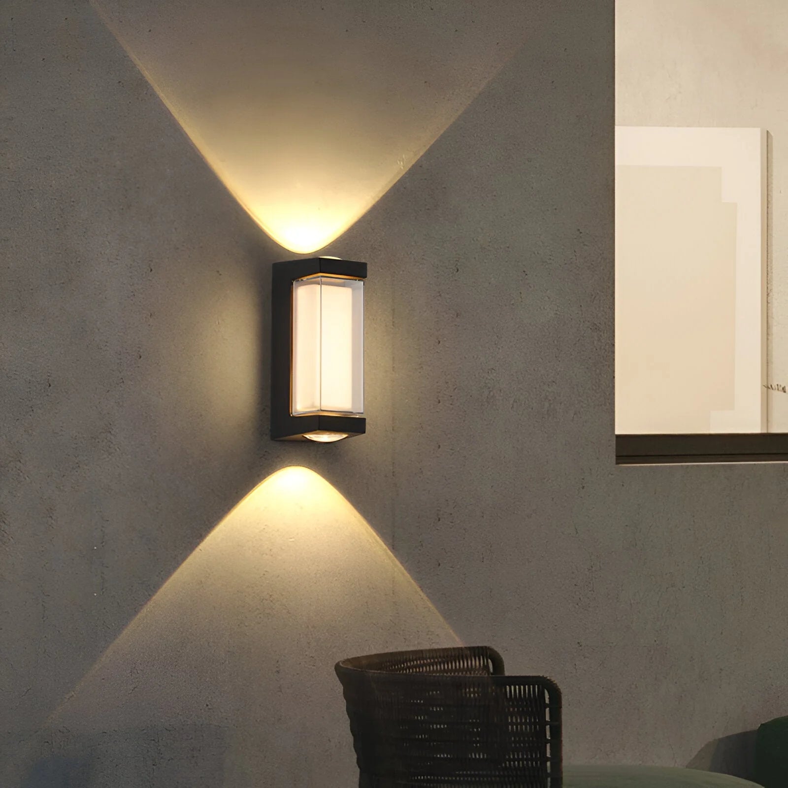 Outdoor Wall Light, IP65 Rated, Acrylic Material, Dual Direction Lighting