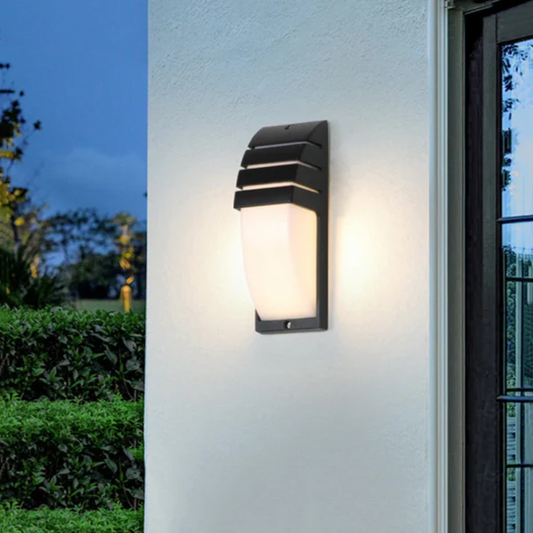 Luxora Motion Sensor Outdoor Wall Light - Waterproof Led Exterior Lantern For Garden