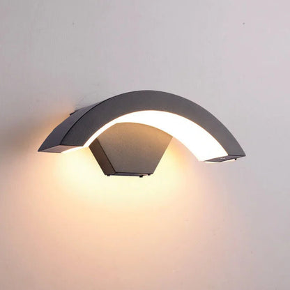 Outdoor Waterproof Infrared Motion Sensor Wall Lamp Garden Minimalist Creative Outdoor Balcony Entrance Moon-Shaped Wall Light 2