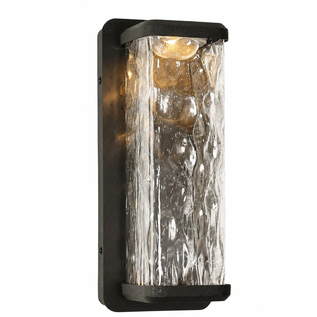 Outdoor Waterproof LED Wall Light with Textured Shade 1
