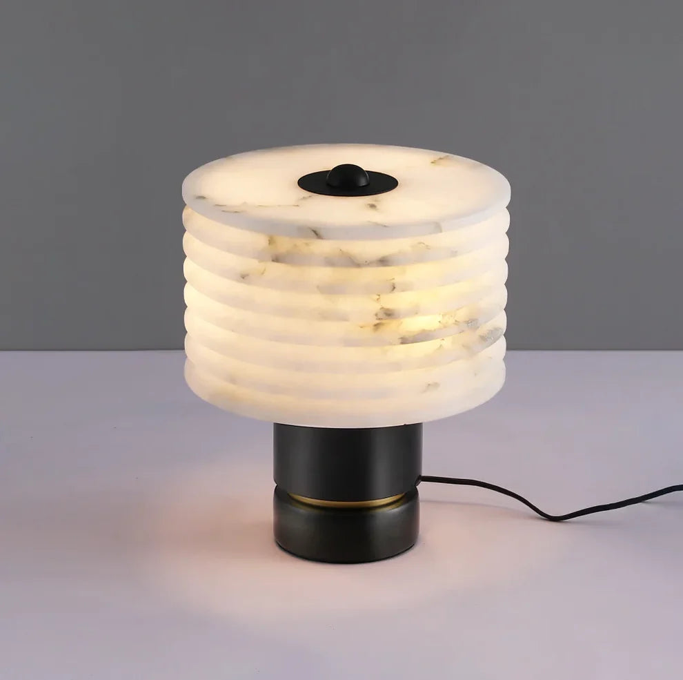 Alabaster Outela Brass Table Lamp