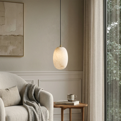Oval Alabaster Pendant Light 3