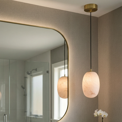 Oval Alabaster Pendant Light 4