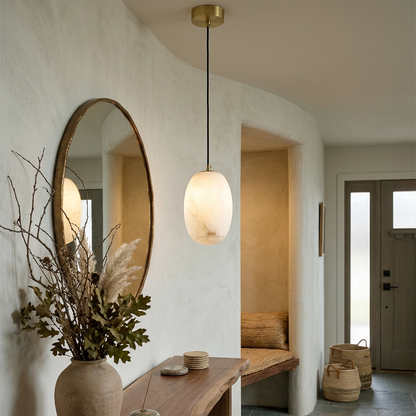 Oval Alabaster Pendant Light 5