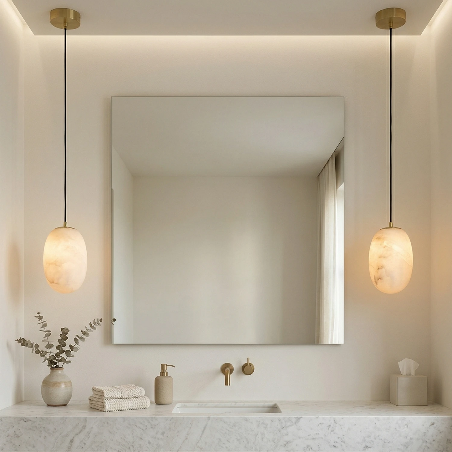 Oval Alabaster Pendant Light 6