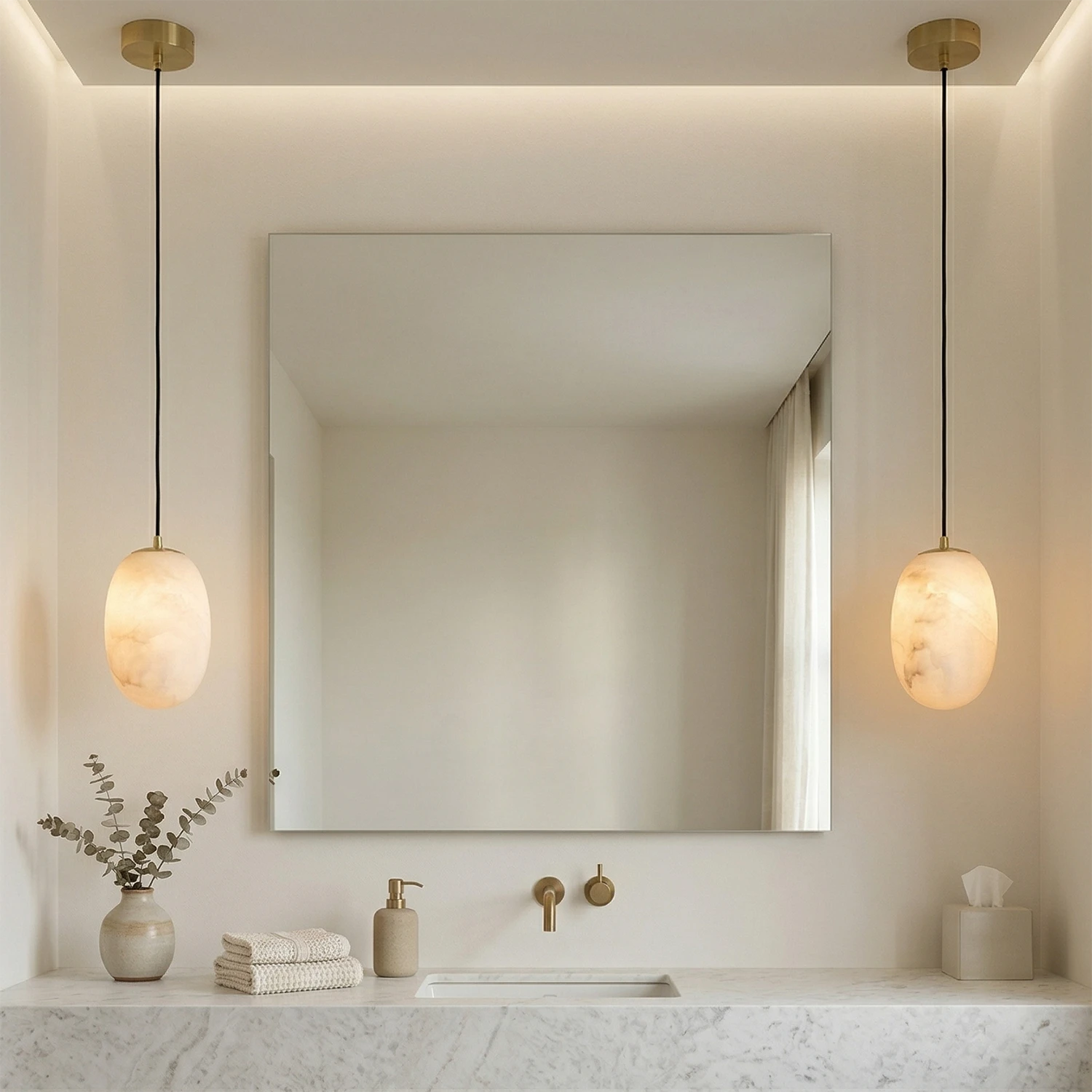 Oval Alabaster Pendant Light 6