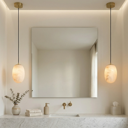 Oval Alabaster Pendant Light 6