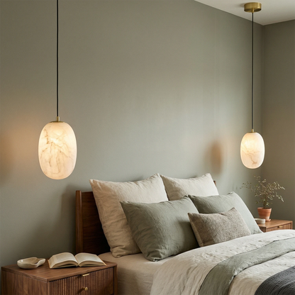 Oval Alabaster Pendant Light 7