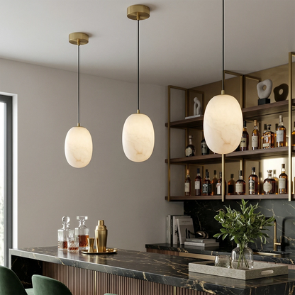 Oval Alabaster Pendant Light 8
