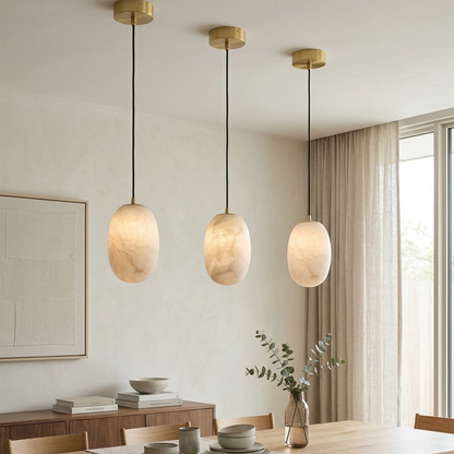 Oval Alabaster Pendant Light 9
