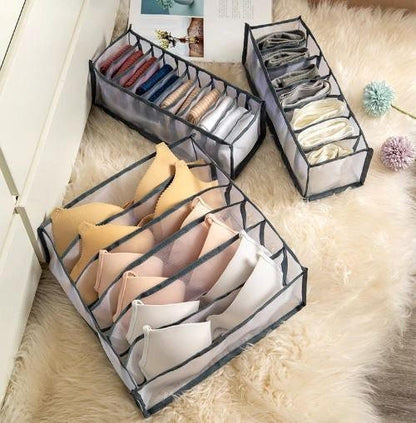 Luxora Stylish Storage Boxes For Underwear - 3-Piece Set