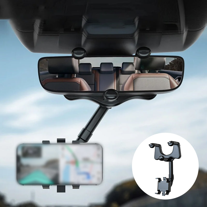 Royaleva 360° Rotating Multifunctional Car Mirror Phone Holder