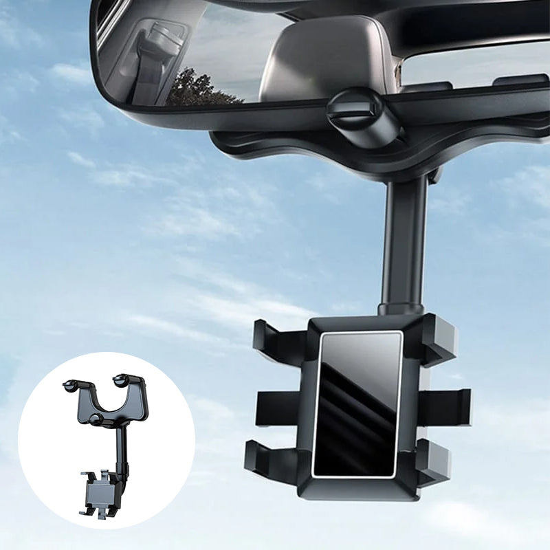Royaleva 360° Rotating Multifunctional Car Mirror Phone Holder