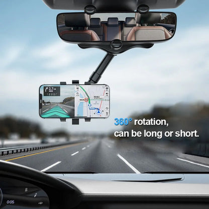 Royaleva 360° Rotating Multifunctional Car Mirror Phone Holder