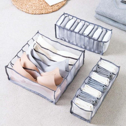 Luxora Stylish Storage Boxes For Underwear - 3-Piece Set