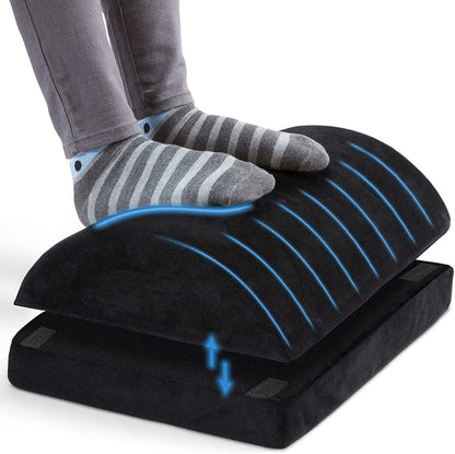 Luxora Curved Ergonomic Under Desk Home Office Foot Rest