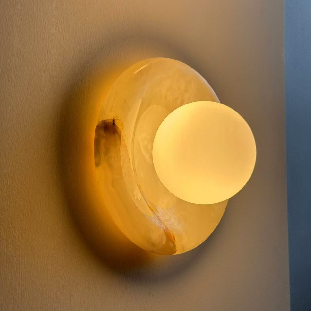 Palma White Jade Sconce 2
