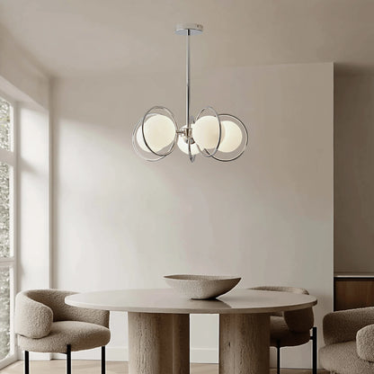 Royelux Modern Glass Globe Chandelier-Ceiling Light Fixture