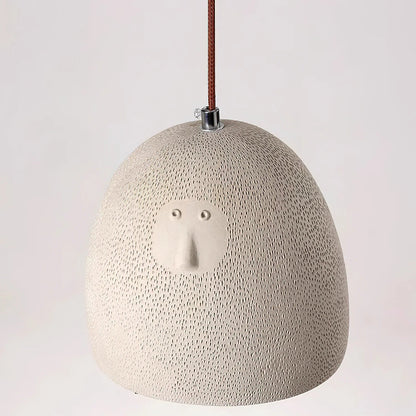 Royelux Japanese Wabi-Sabi Textured Resin Pendant Light – Artisan Hanging Ceiling Lamp