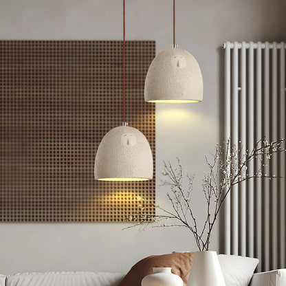 Royelux Japanese Wabi-Sabi Textured Resin Pendant Light – Artisan Hanging Ceiling Lamp