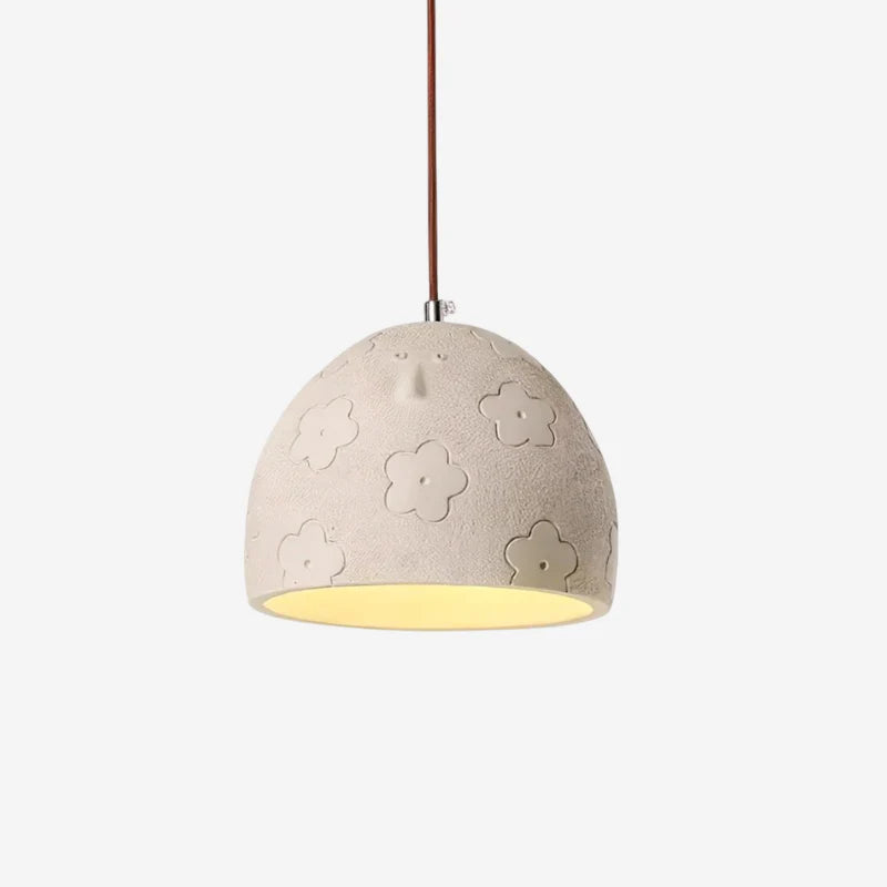 Royelux Japanese Wabi-Sabi Textured Resin Pendant Light – Artisan Hanging Ceiling Lamp