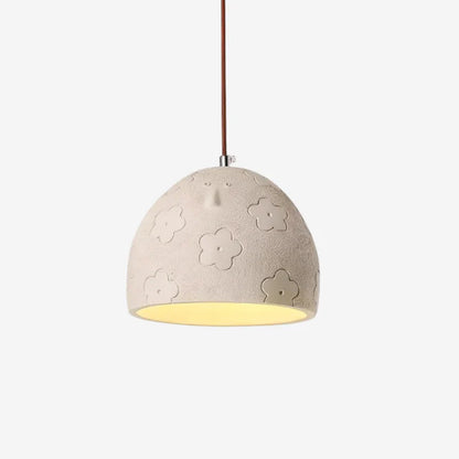 Royelux Japanese Wabi-Sabi Textured Resin Pendant Light – Artisan Hanging Ceiling Lamp