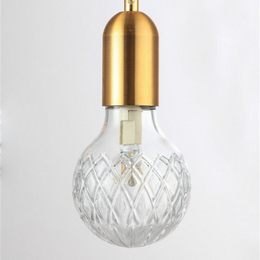 Pendant Light Gold Iron Finish Glass Shade G9 Base 10W 220V 48in Cord Adjustable