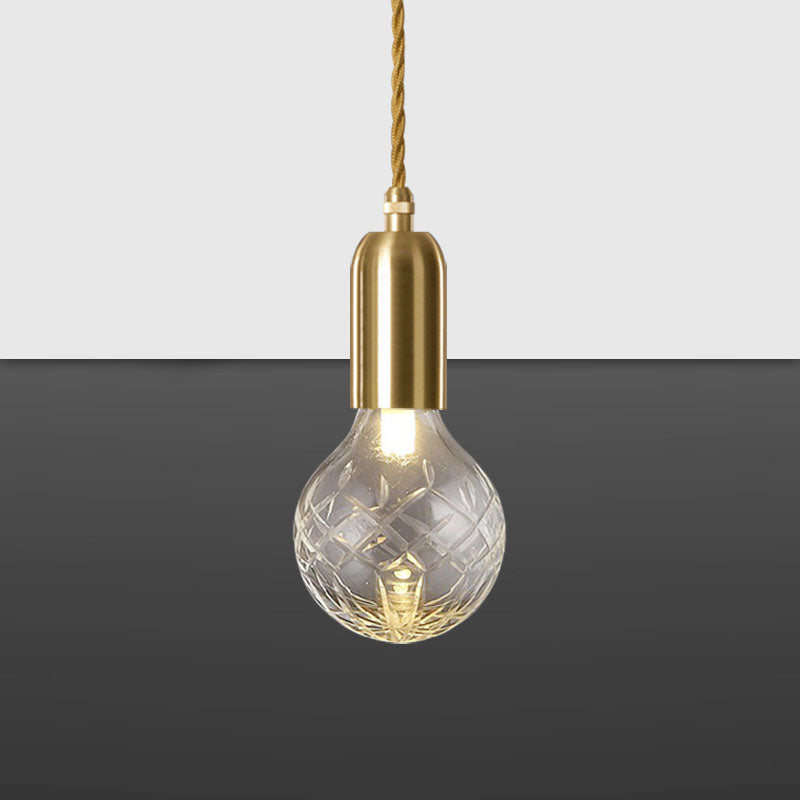 Pendant Light Gold Iron Finish Glass Shade G9 Base 10W 220V 48in Cord Adjustable
