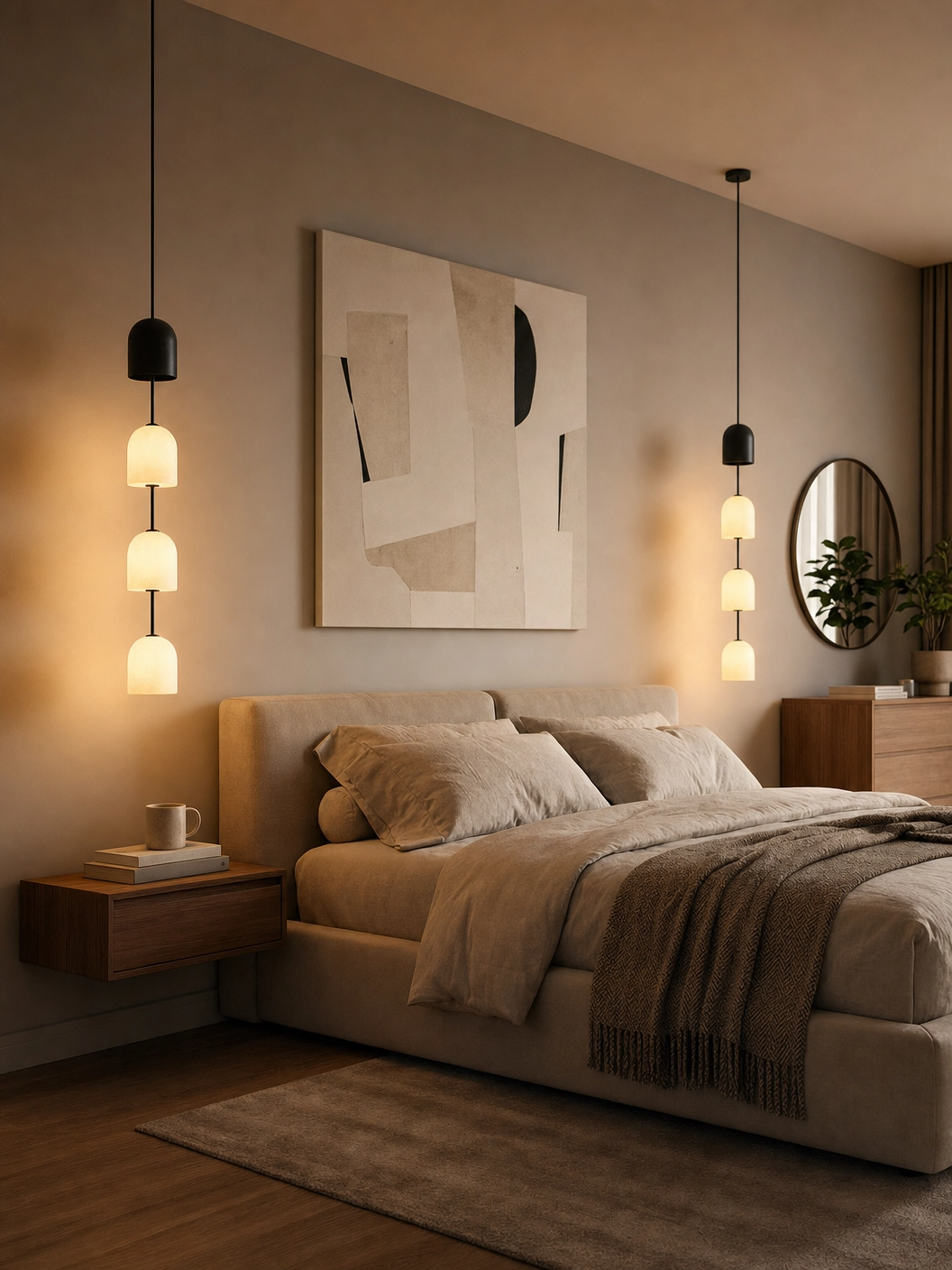 Perla Stacked Glass Pendant Light 8