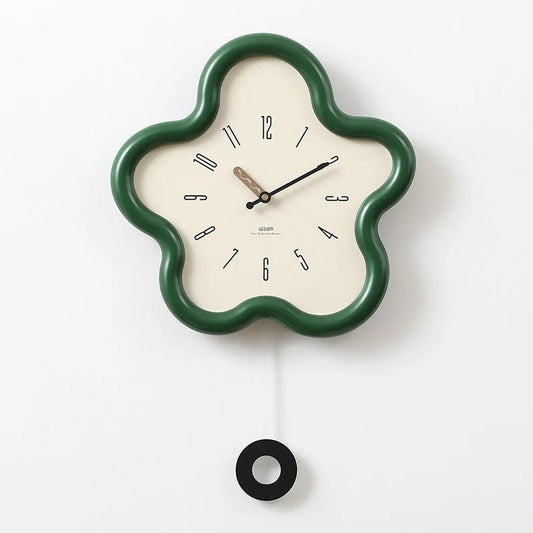 PetalTime - 3D Flower Pendulum Wall Clock with Silent Movement 0